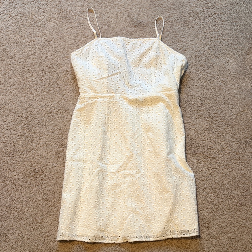 RSQ Cream Eyelet Mini Dress